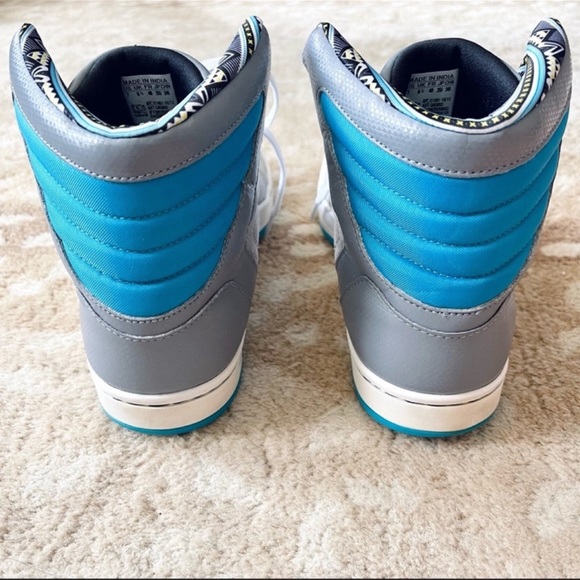 Adidas Adi High EXT Hightop Suede Sneaker 2012 Retro Style In Gray Blue Size 7 - Picture 7 of 12